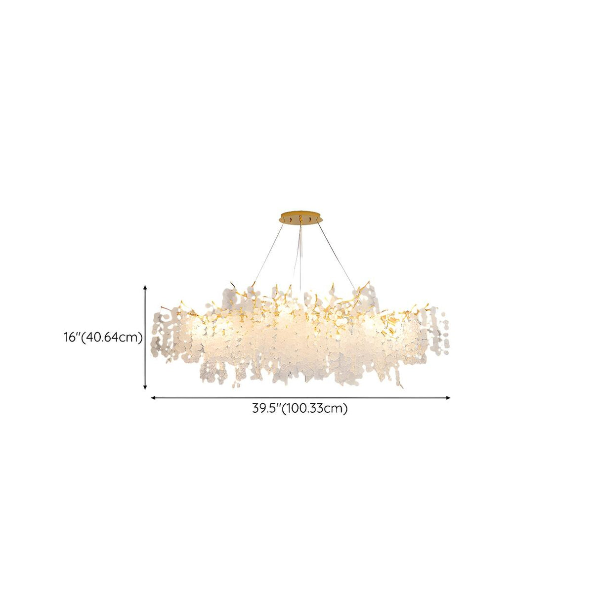 Luxury Gold Tree Branch Island Chandelier Light Image - 14