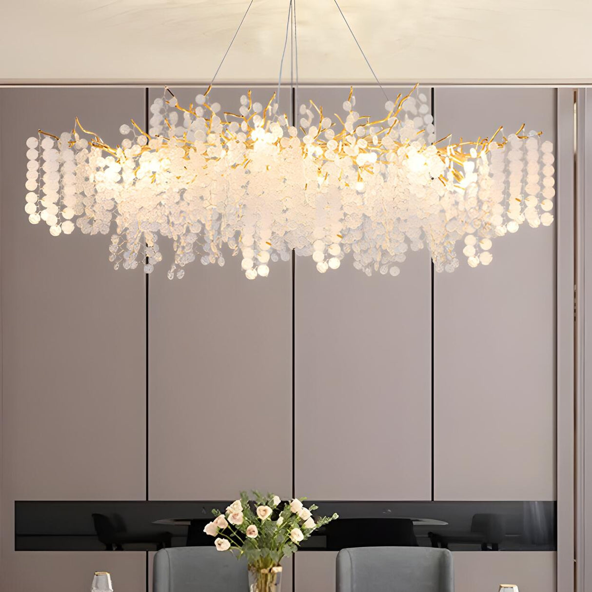 Luxury Gold Tree Branch Island Chandelier Light Image - 3
