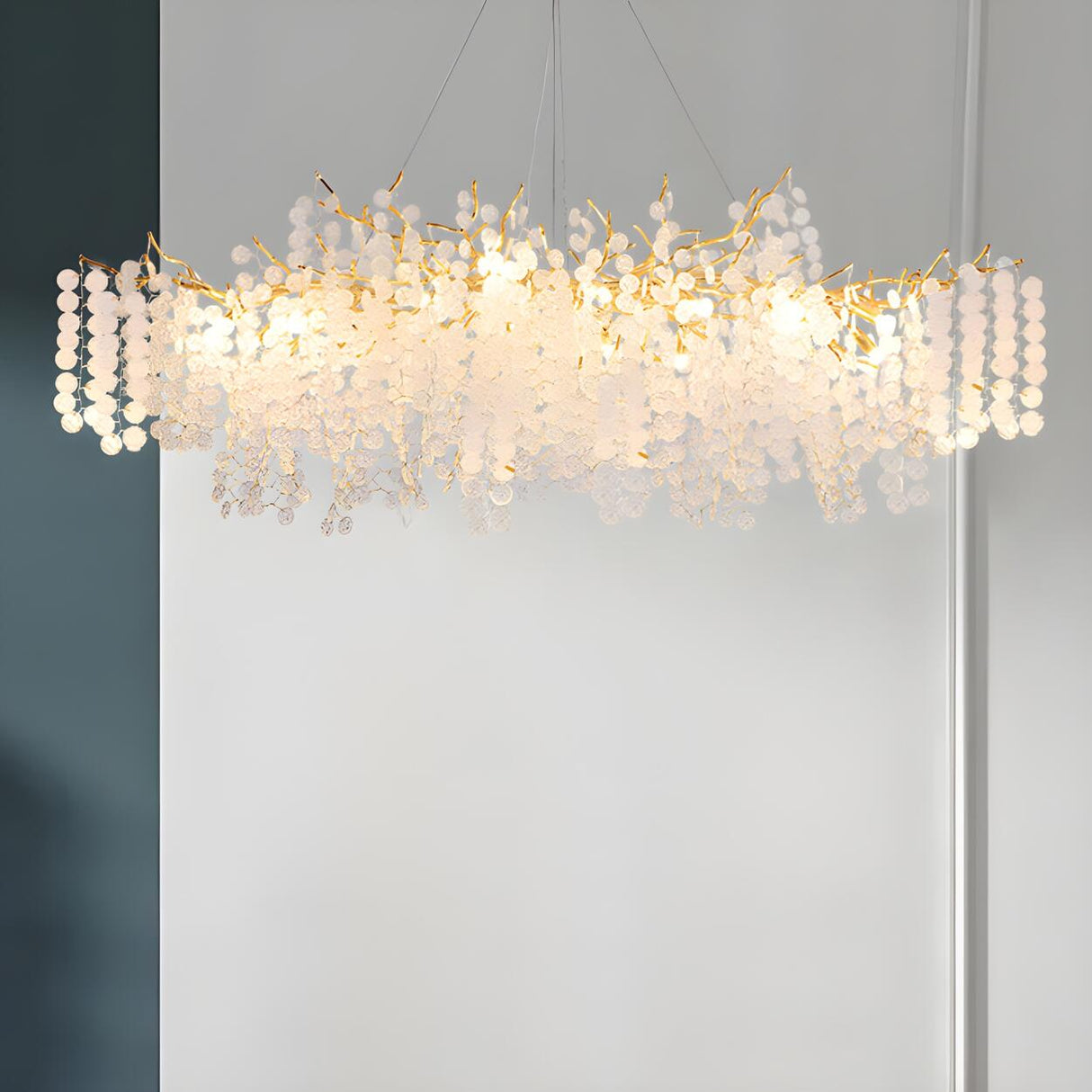 Luxury Gold Tree Branch Island Chandelier Light Image - 4