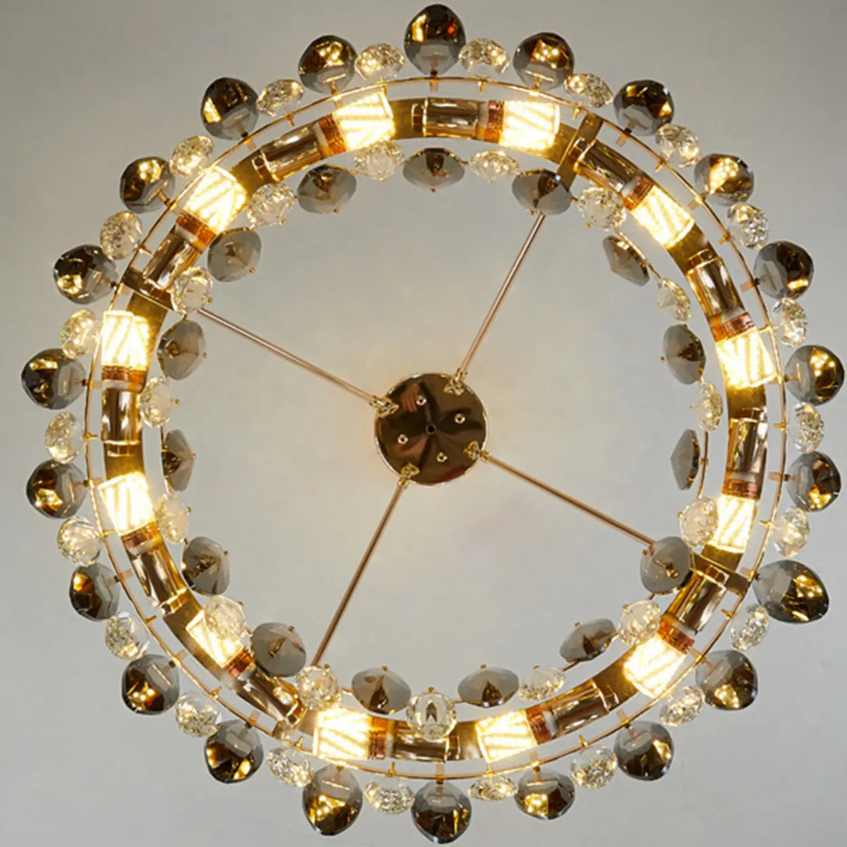 Luxury Modern Crystal Oval Round Living Room Chandelier Image - 4