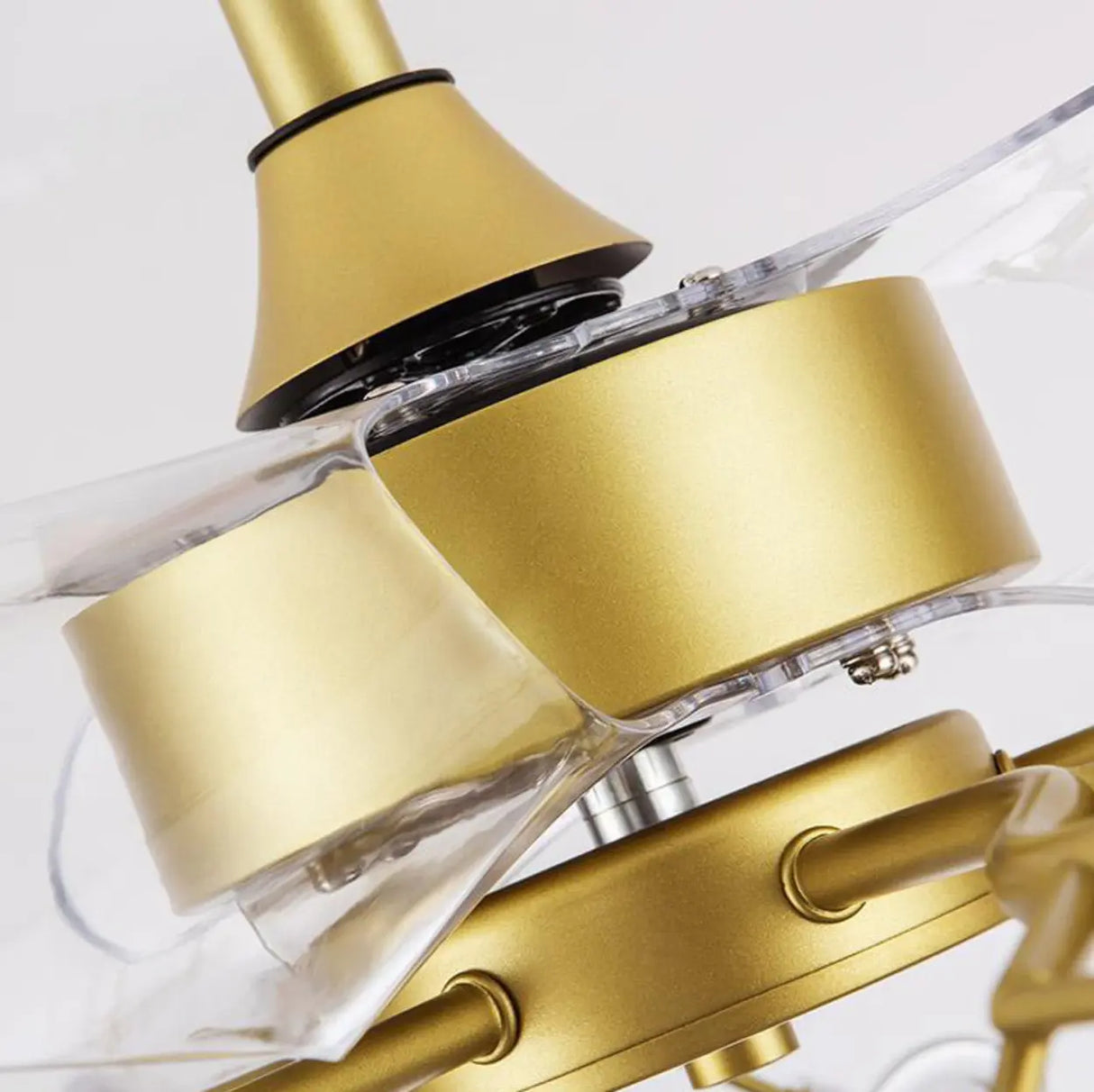 Luxury Modern Gold Firefly Chandelier Fan with Light Image - 9