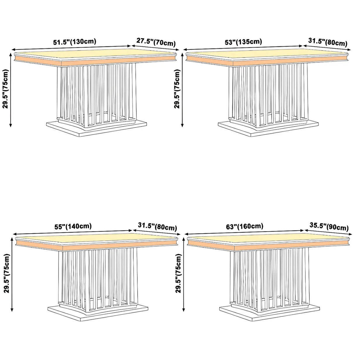 Luxury Rectangle White Marble Scratch Resistant Dining Table Image - 12