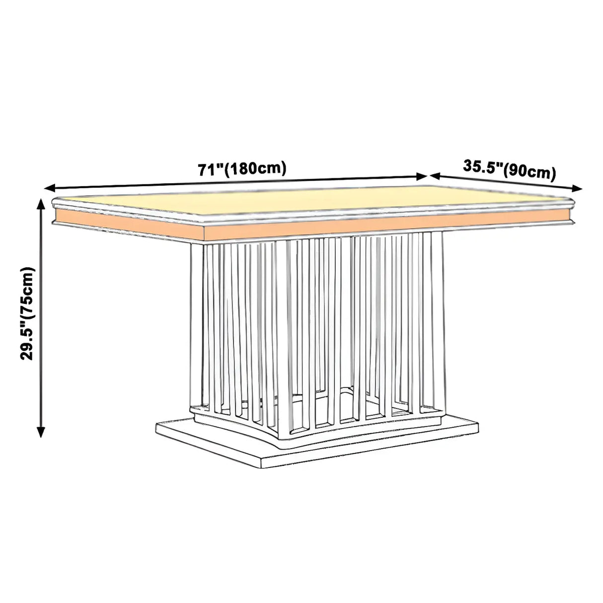Luxury Rectangle White Marble Scratch Resistant Dining Table Image - 13