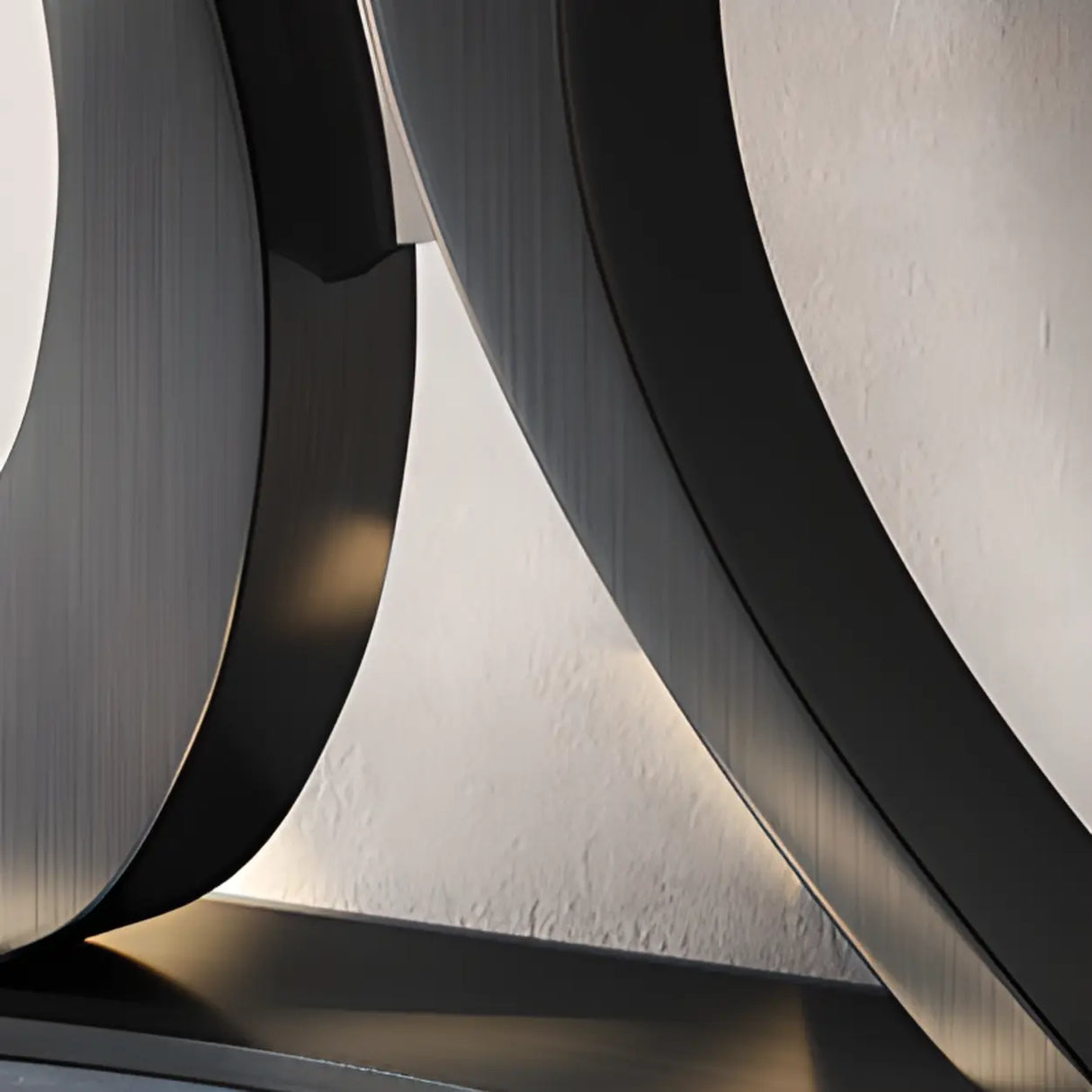 Luxury Stone Abstract Base Beige Decorative Console Table Image - 9