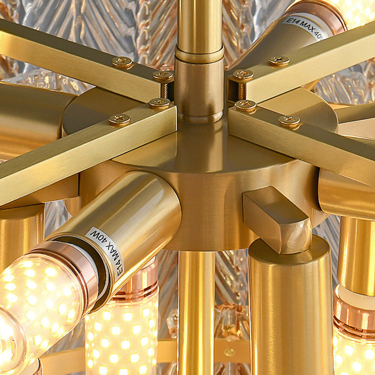 Luxury Tiered Feather Amber Flush Mount Lamp Living Room Image - 8