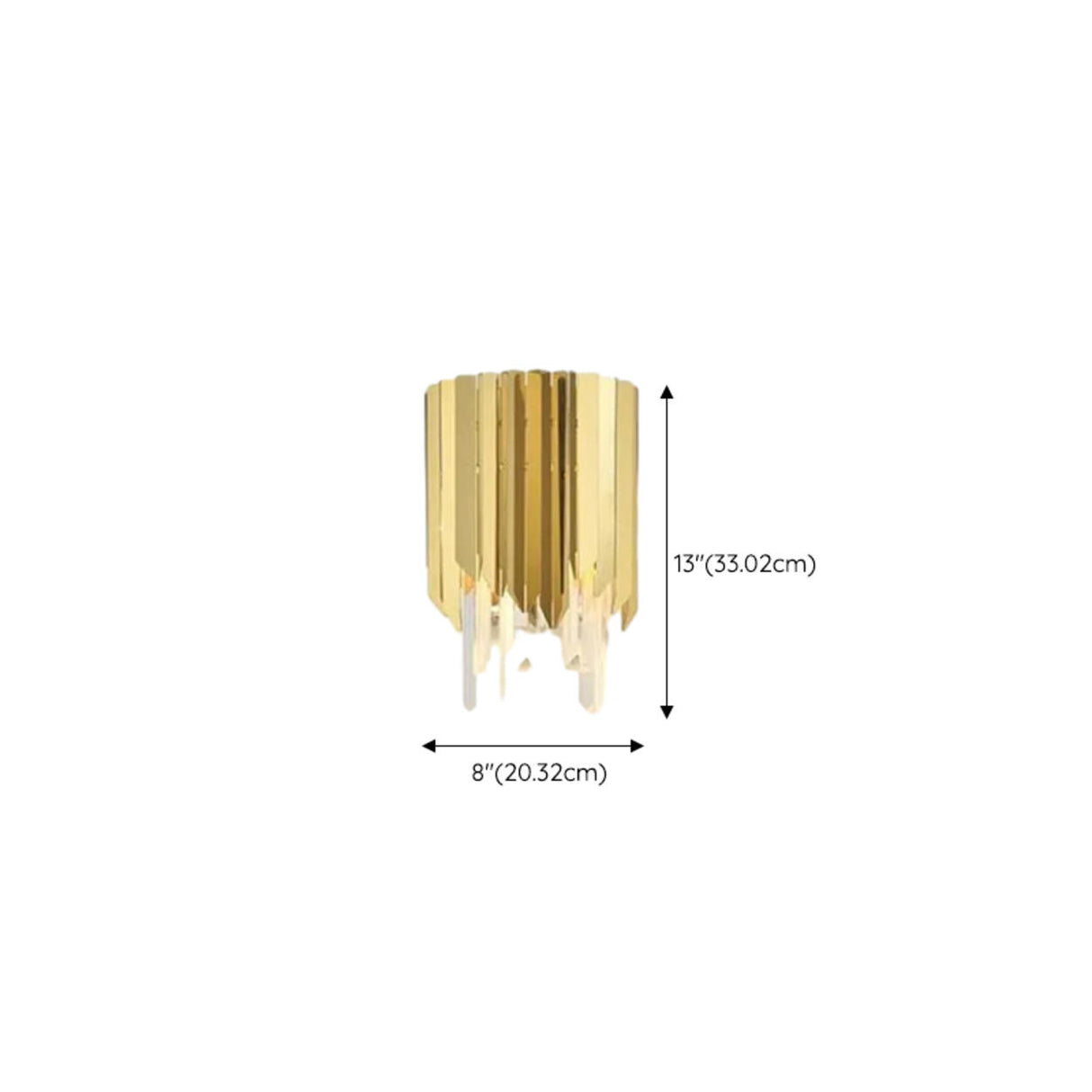 Luxury Tiered Pendant Gold Crystal Wall Sconce