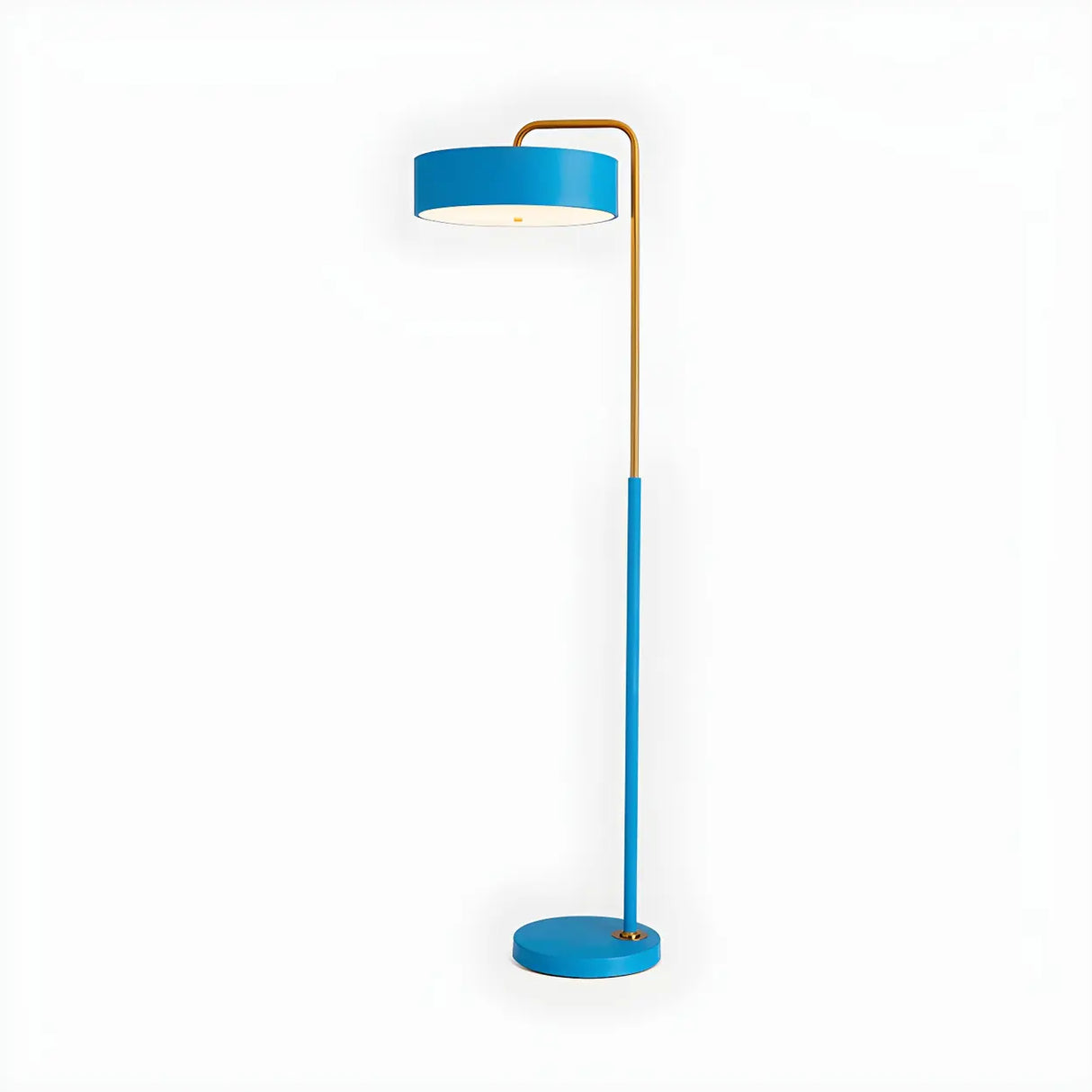 Macaron Modern Drum Iron LED Living Room Floor Lamp Image - 9