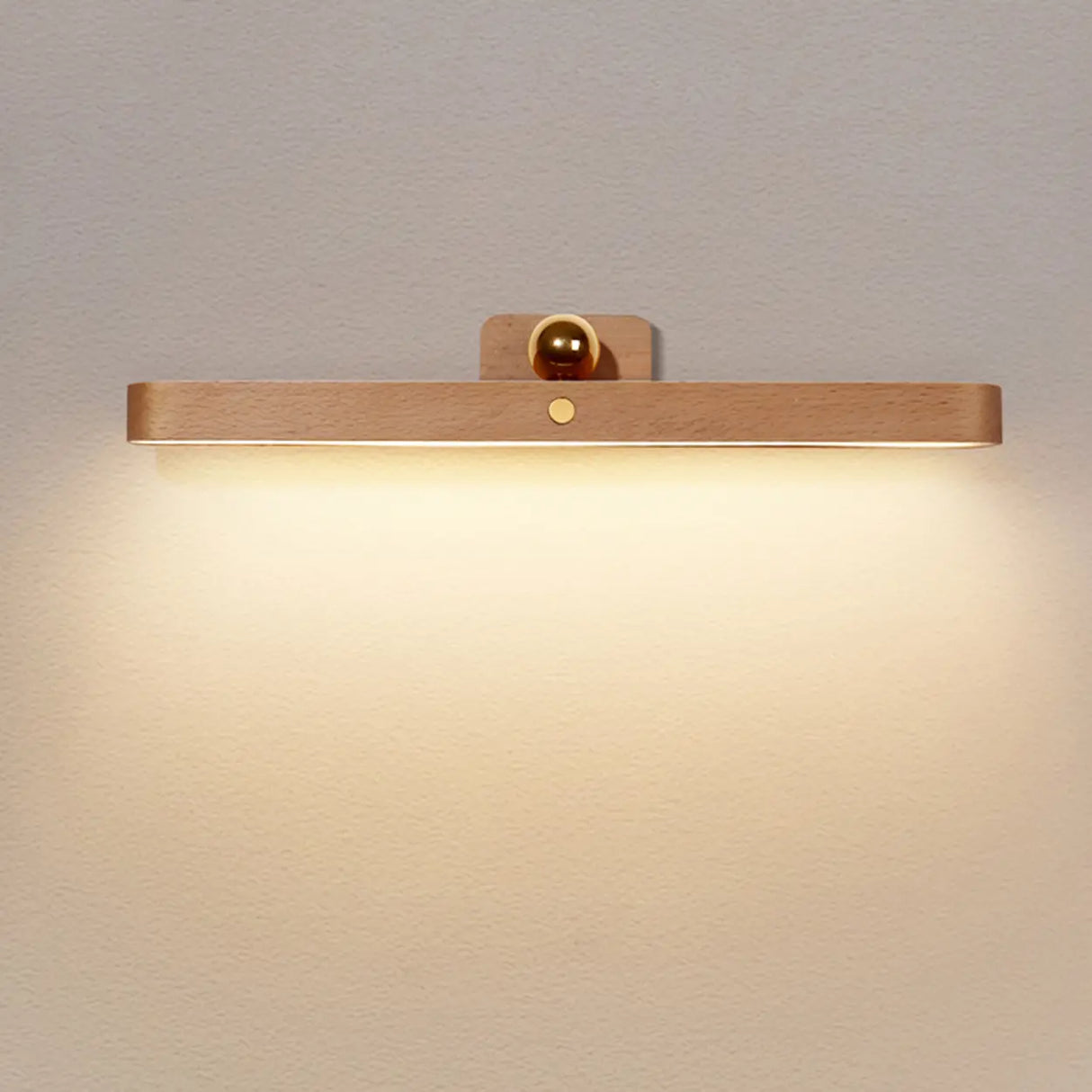Magnetic Rotatable Wood Linear Vanity Wall Light Image - 2