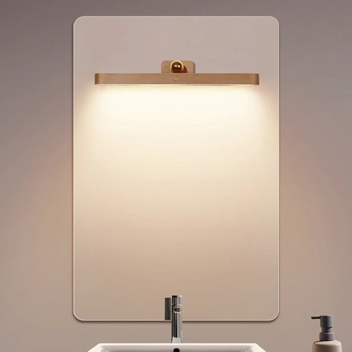 Magnetic Rotatable Wood Linear Vanity Wall Light Image - 3
