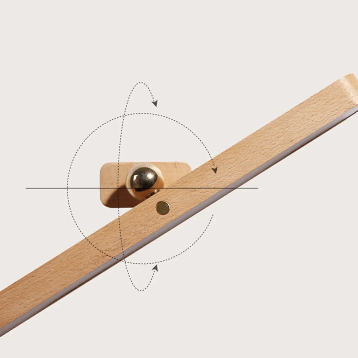 Magnetic Rotatable Wood Linear Vanity Wall Light Image - 9