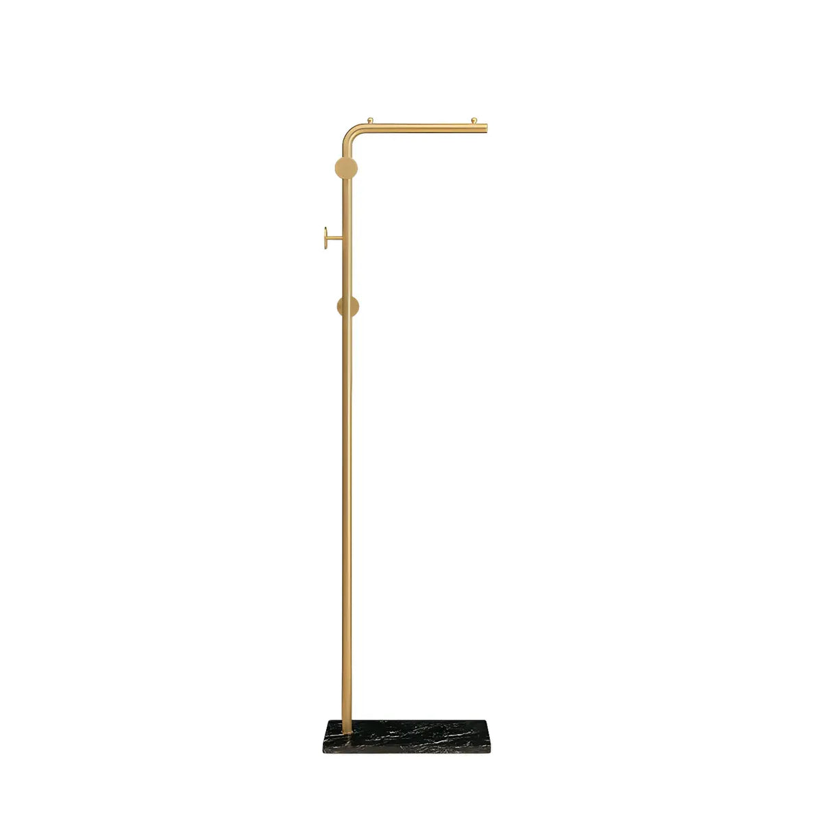 Marble Base Gold Metal Freestanding Coat Rack with Hooks Image - 14