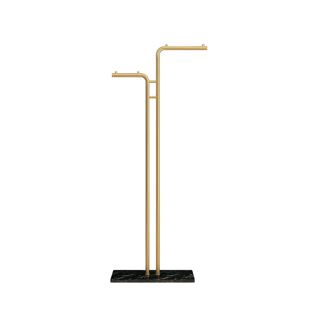 Marble Base Gold Metal Freestanding Coat Rack with Hooks Image - 18