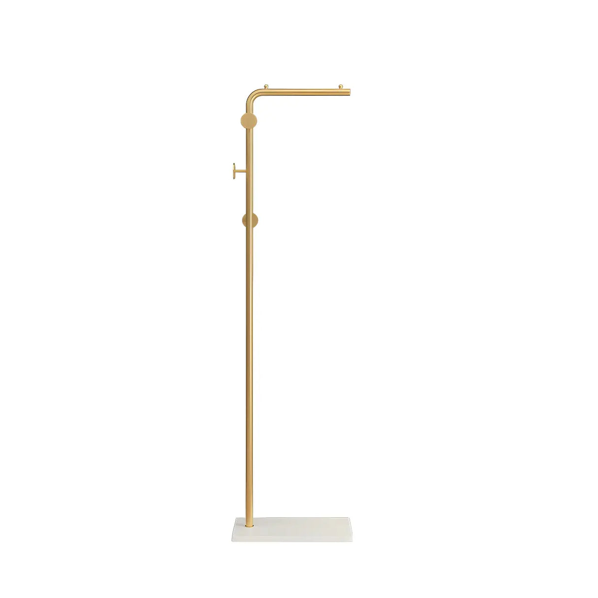 Marble Base Gold Metal Freestanding Coat Rack with Hooks Image - 20