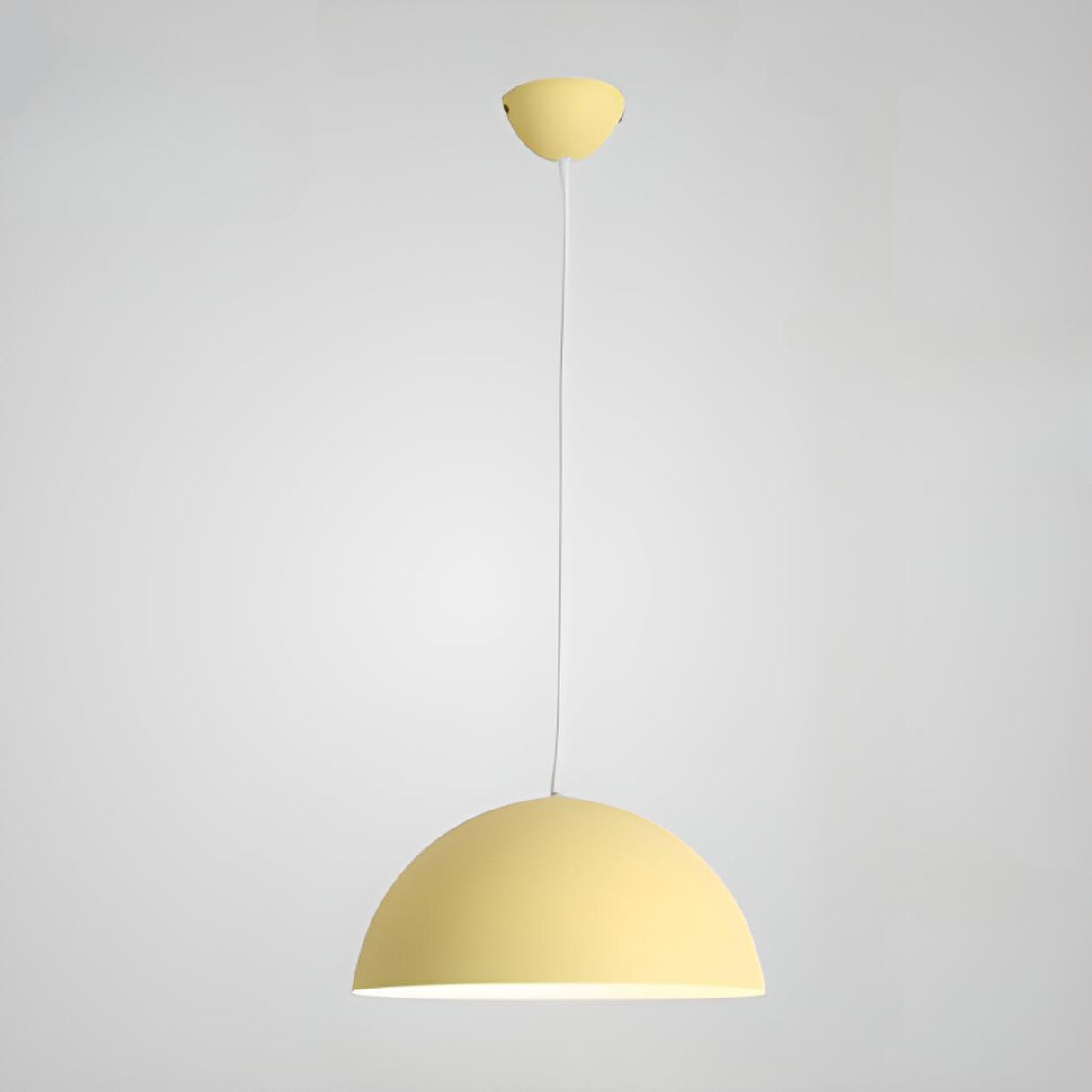 Matte Metal Dome Pendant Light Adjustable Height Image - 10