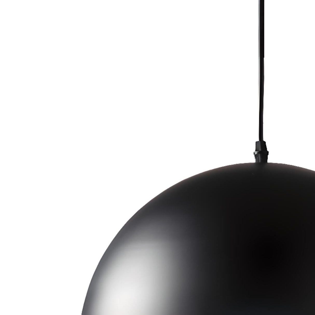 Matte Metal Dome Pendant Light Adjustable Height Image - 16
