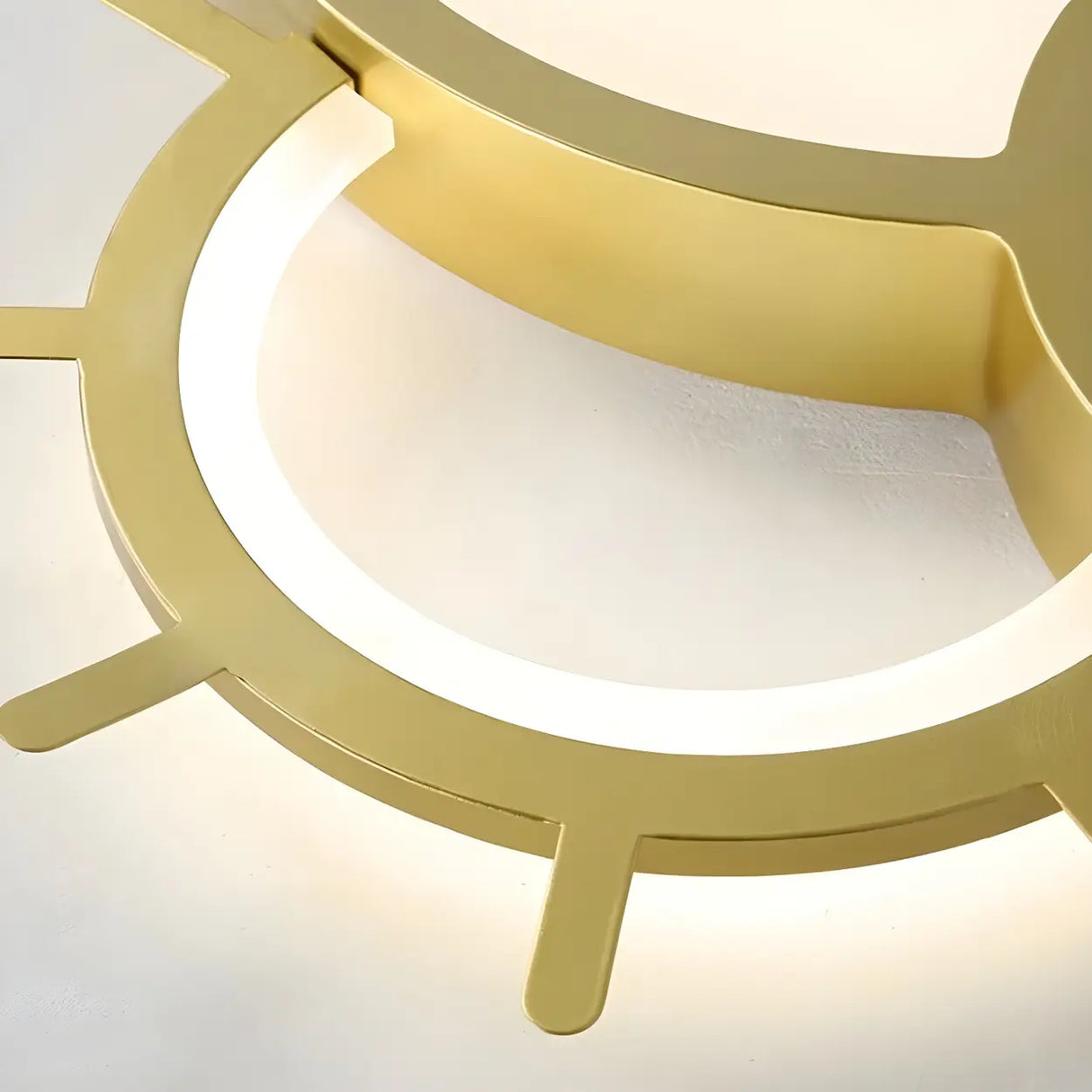 Medium Sun Cloud White Flush Mount Light Kids Room Image - 13