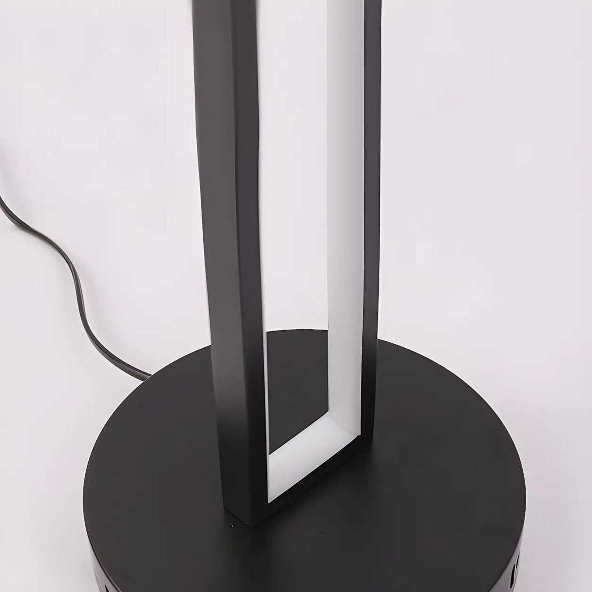 Metal Modern Black Rectangular RGB LED Floor Lamp Image - 8