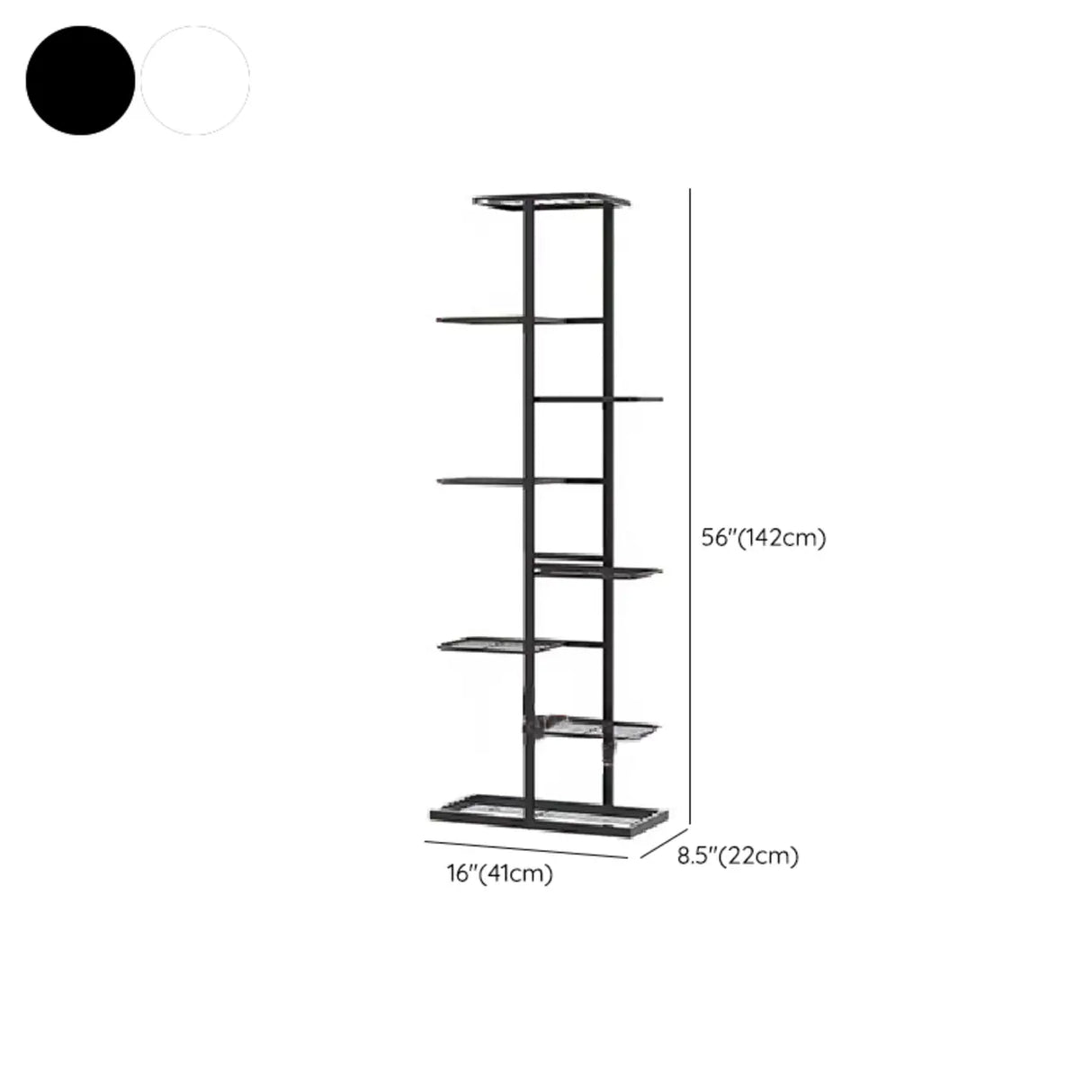 Metal Rectangle Tiered Floor Plant Stand with Wheels