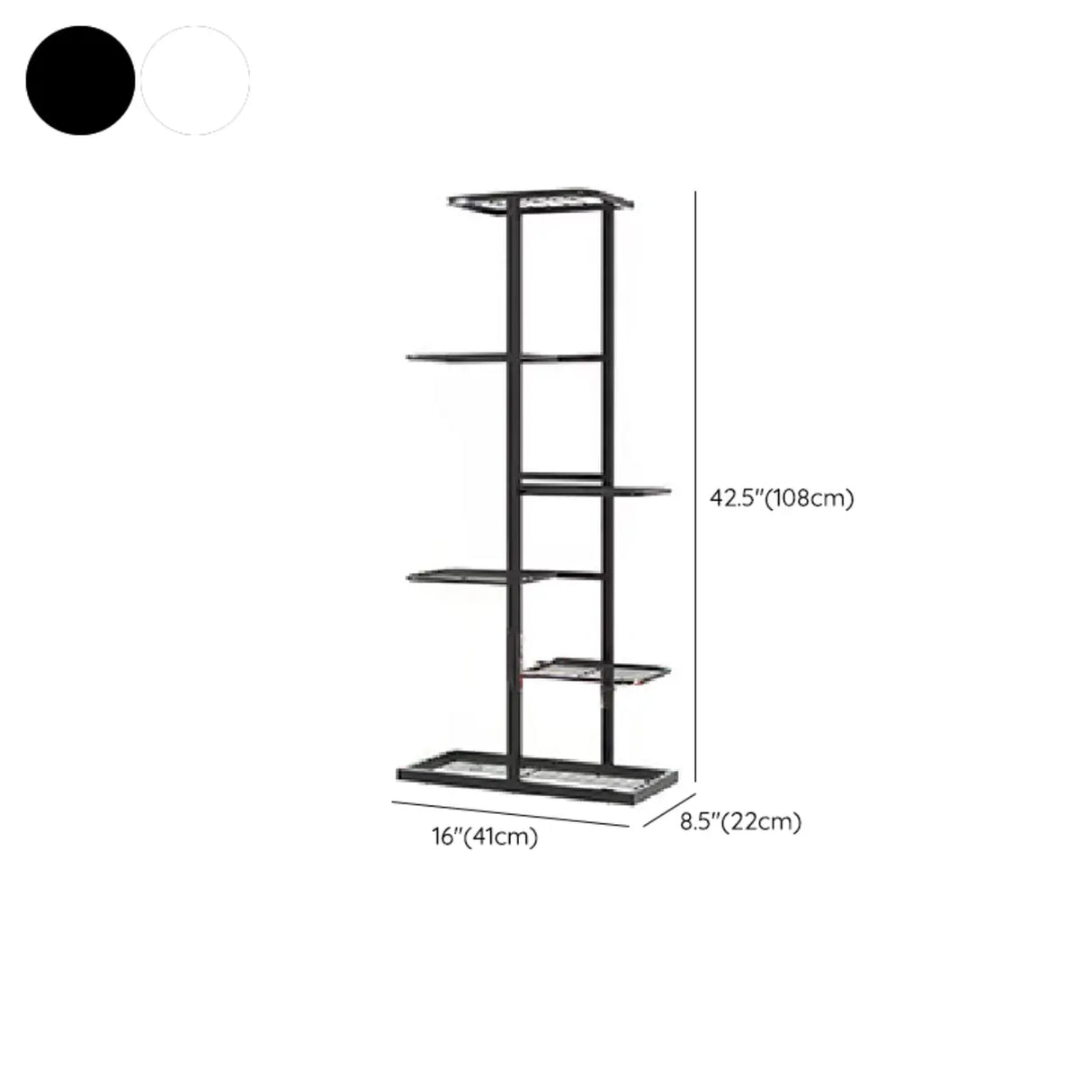 Metal Rectangle Tiered Floor Plant Stand with Wheels Image - 20