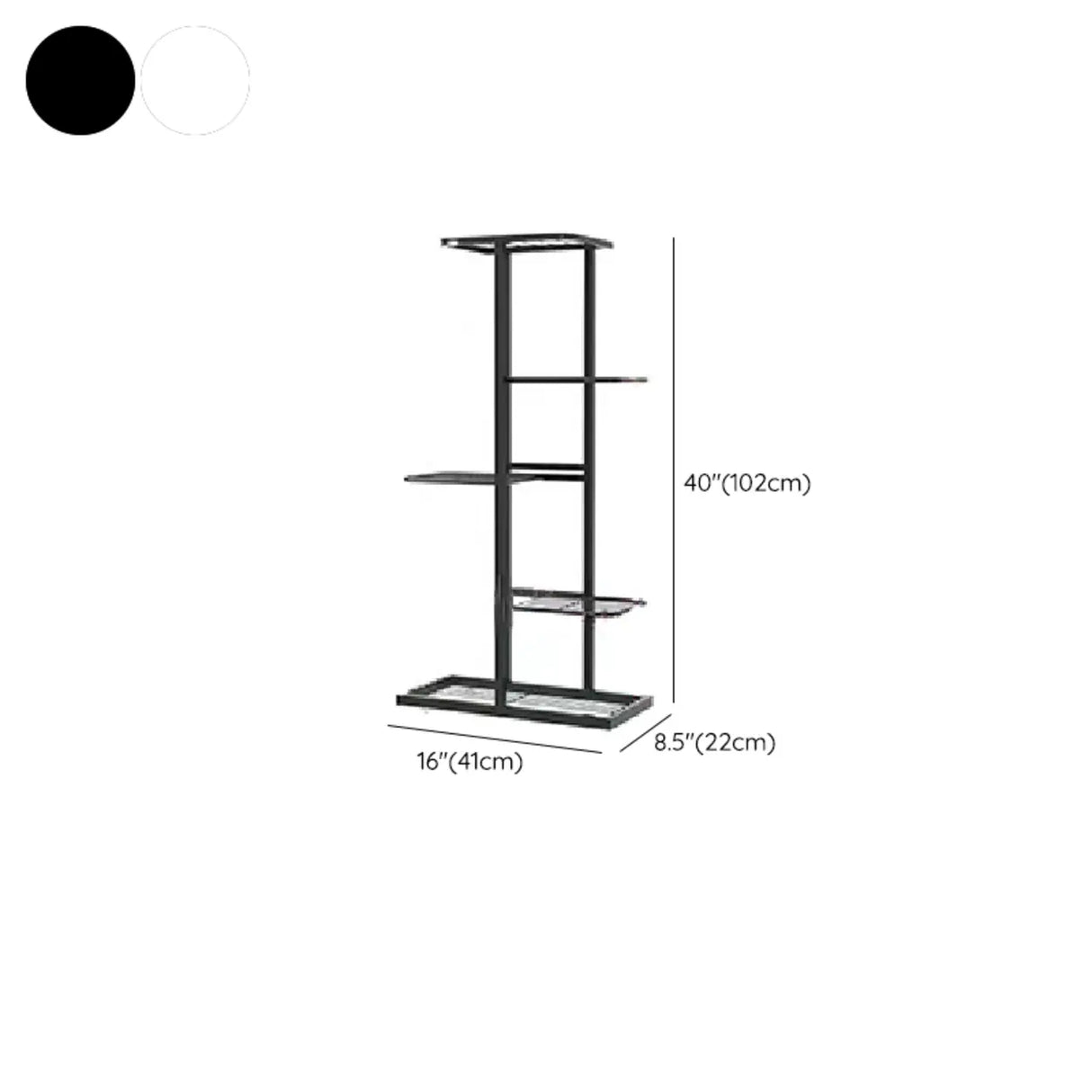 Metal Rectangle Tiered Floor Plant Stand with Wheels Image - 21
