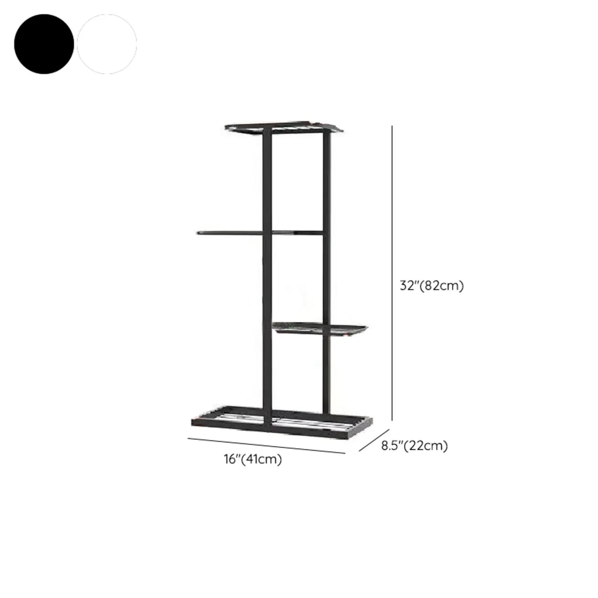 Metal Rectangle Tiered Floor Plant Stand with Wheels Image - 22
