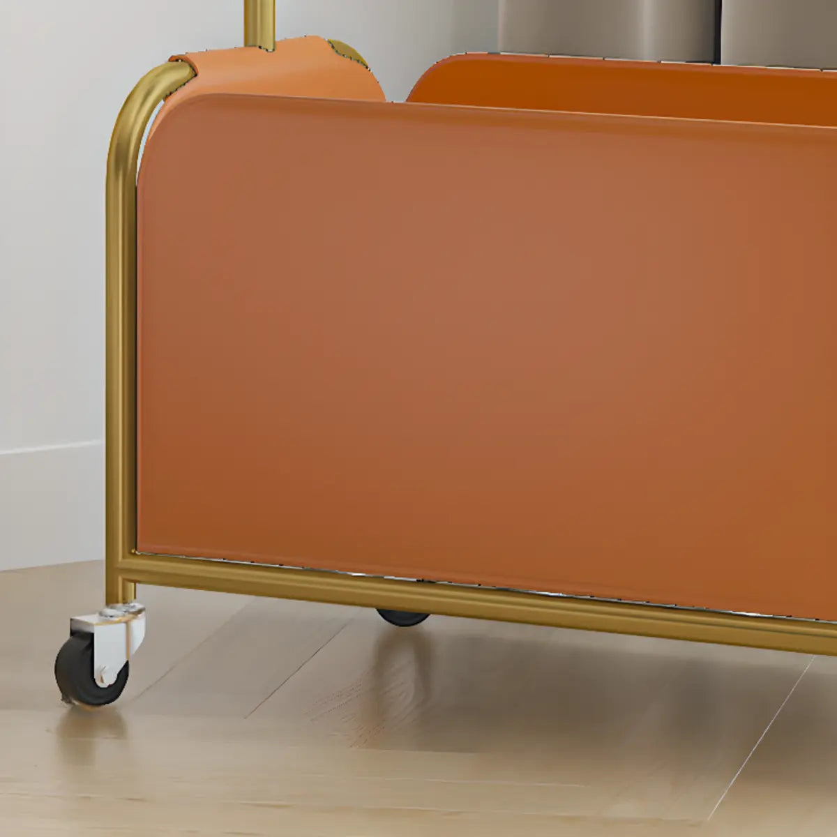 Metal White Freestanding Hooks Coat Rack with Basket Image - 17