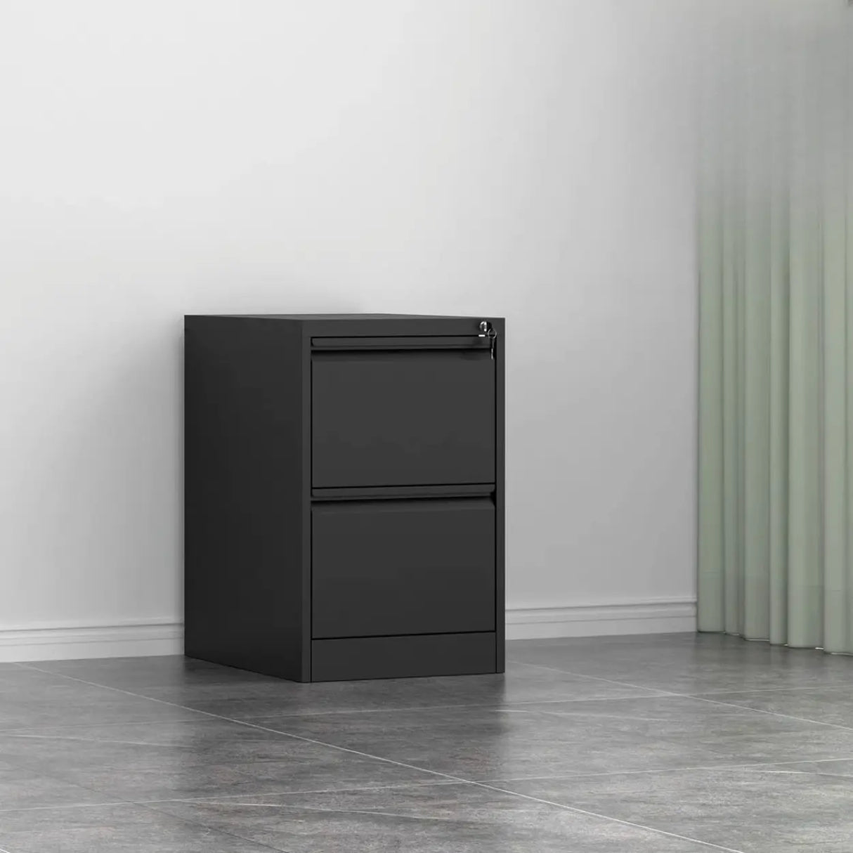 Metal White Lockable Storage Vertical Filing Cabinet Image - 13