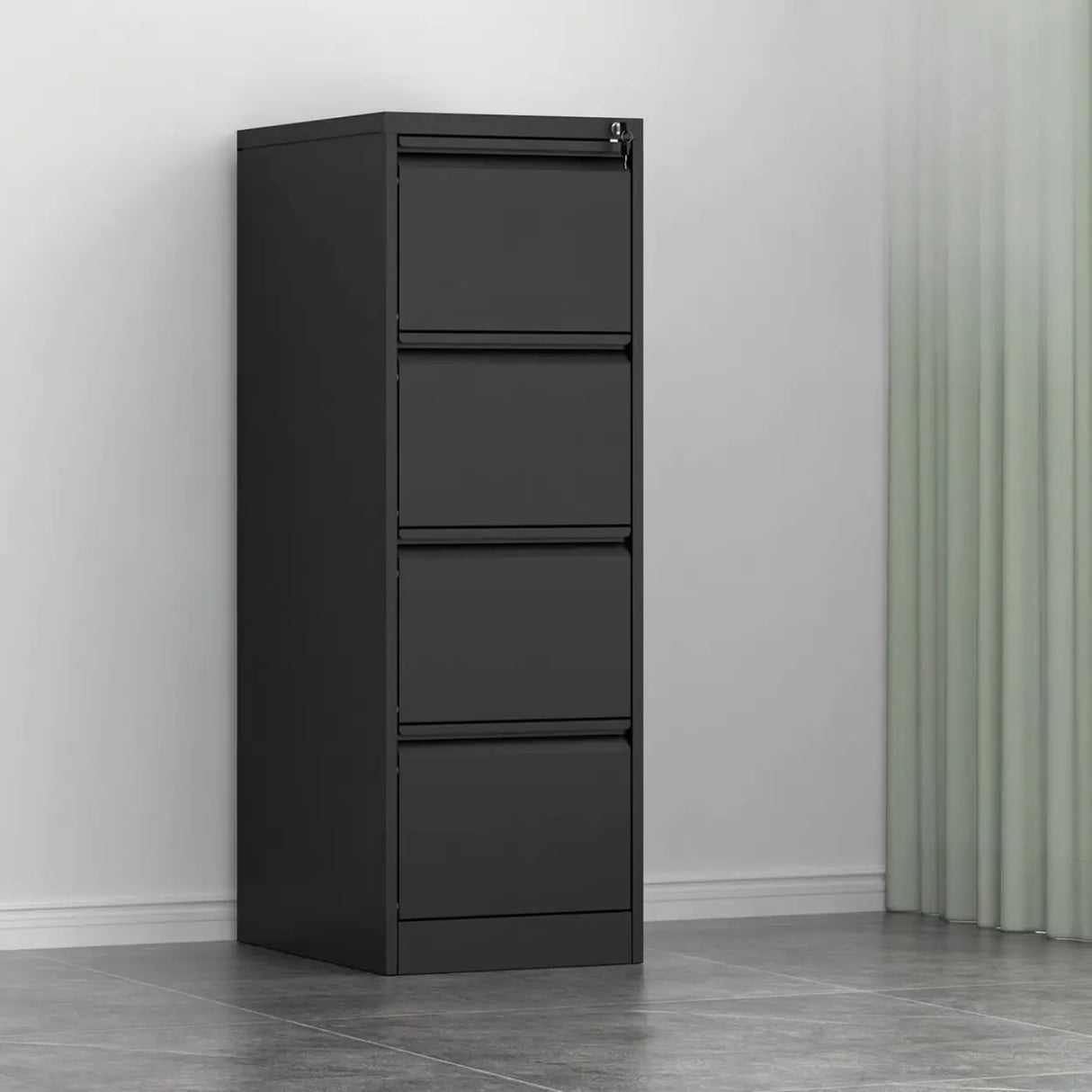 Metal White Lockable Storage Vertical Filing Cabinet Image - 18