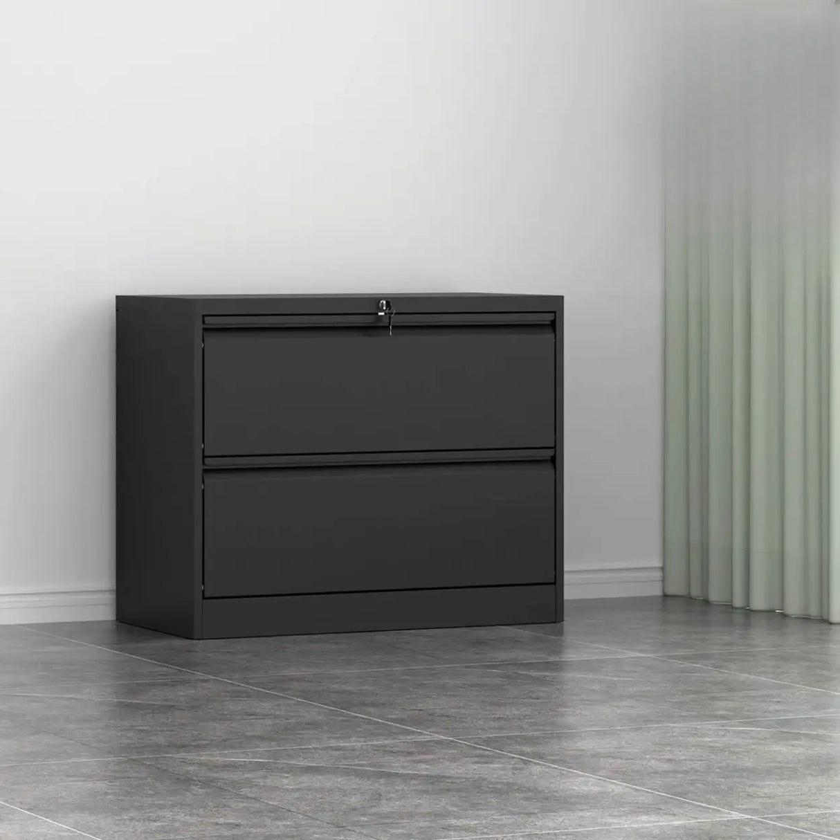 Metal White Lockable Storage Vertical Filing Cabinet Image - 25