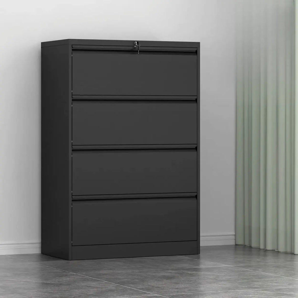 Metal White Lockable Storage Vertical Filing Cabinet Image - 27