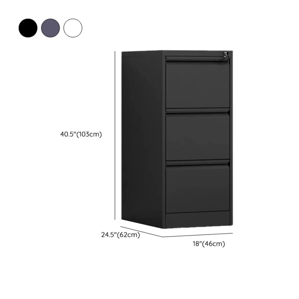 Metal White Lockable Storage Vertical Filing Cabinet Image - 29