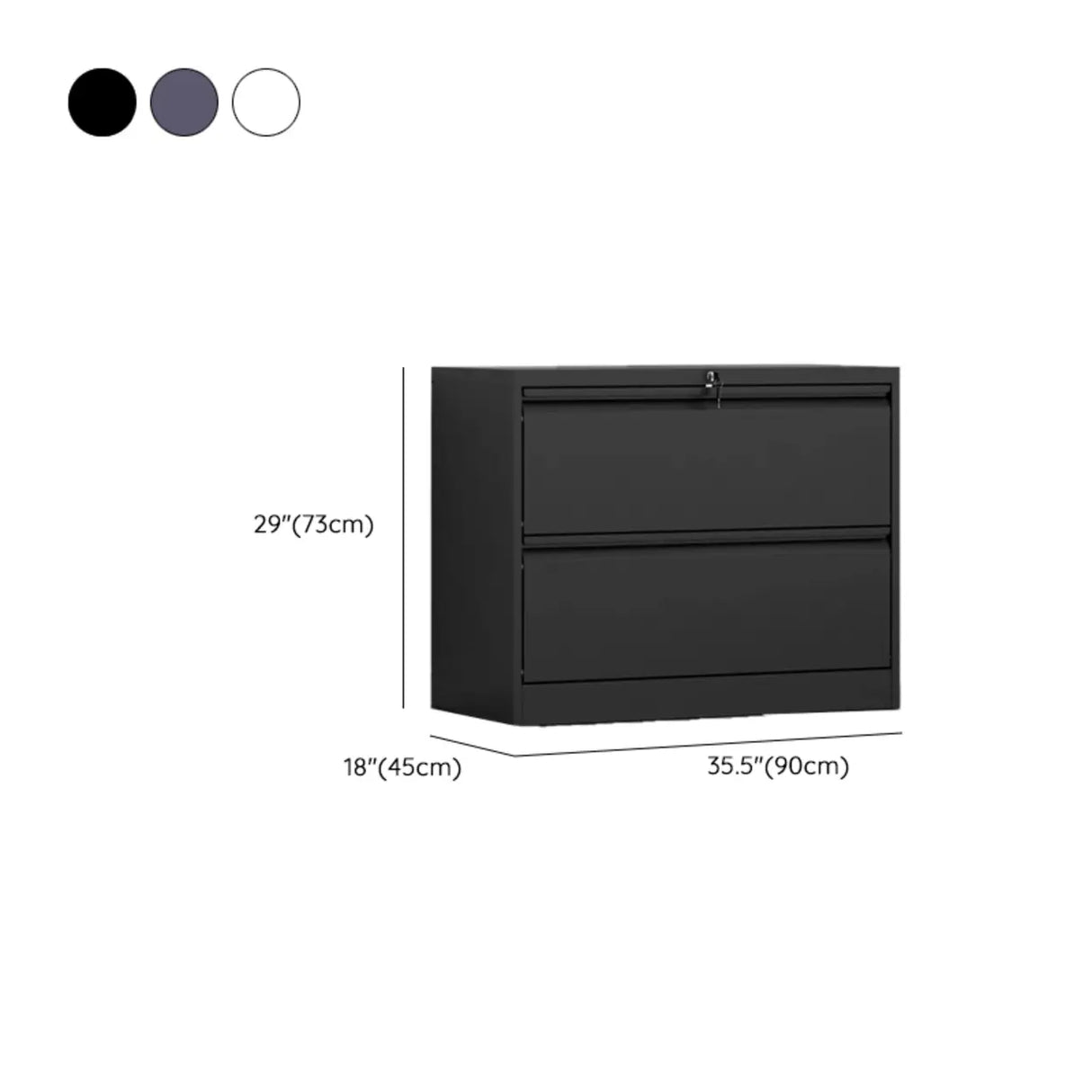 Metal White Lockable Storage Vertical Filing Cabinet Image - 31