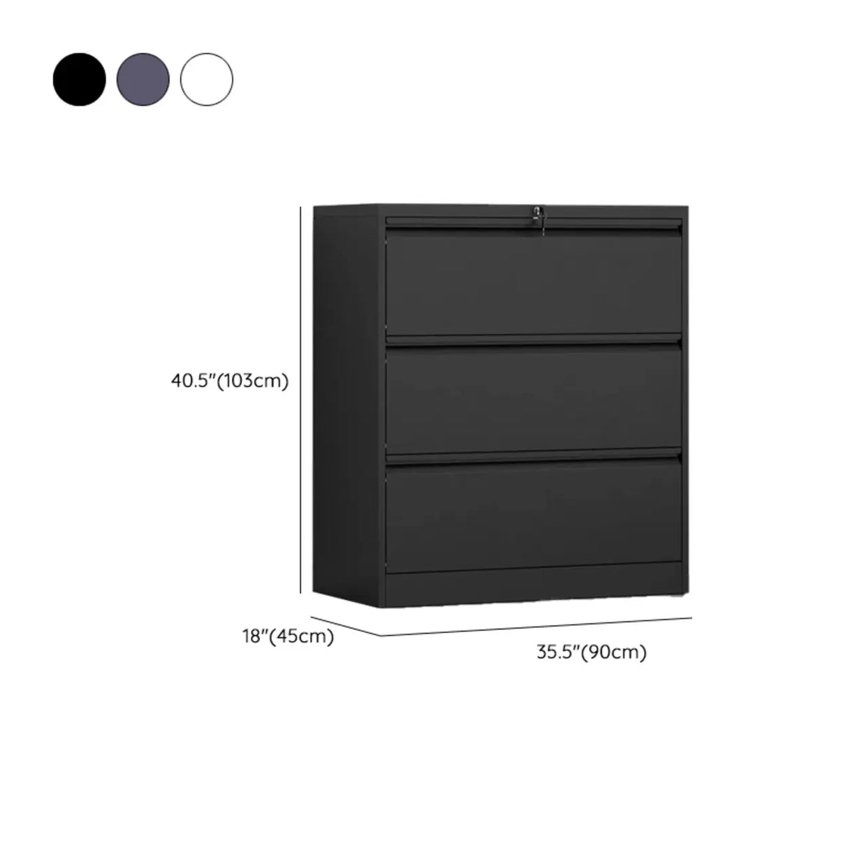 Metal White Lockable Storage Vertical Filing Cabinet Image - 32