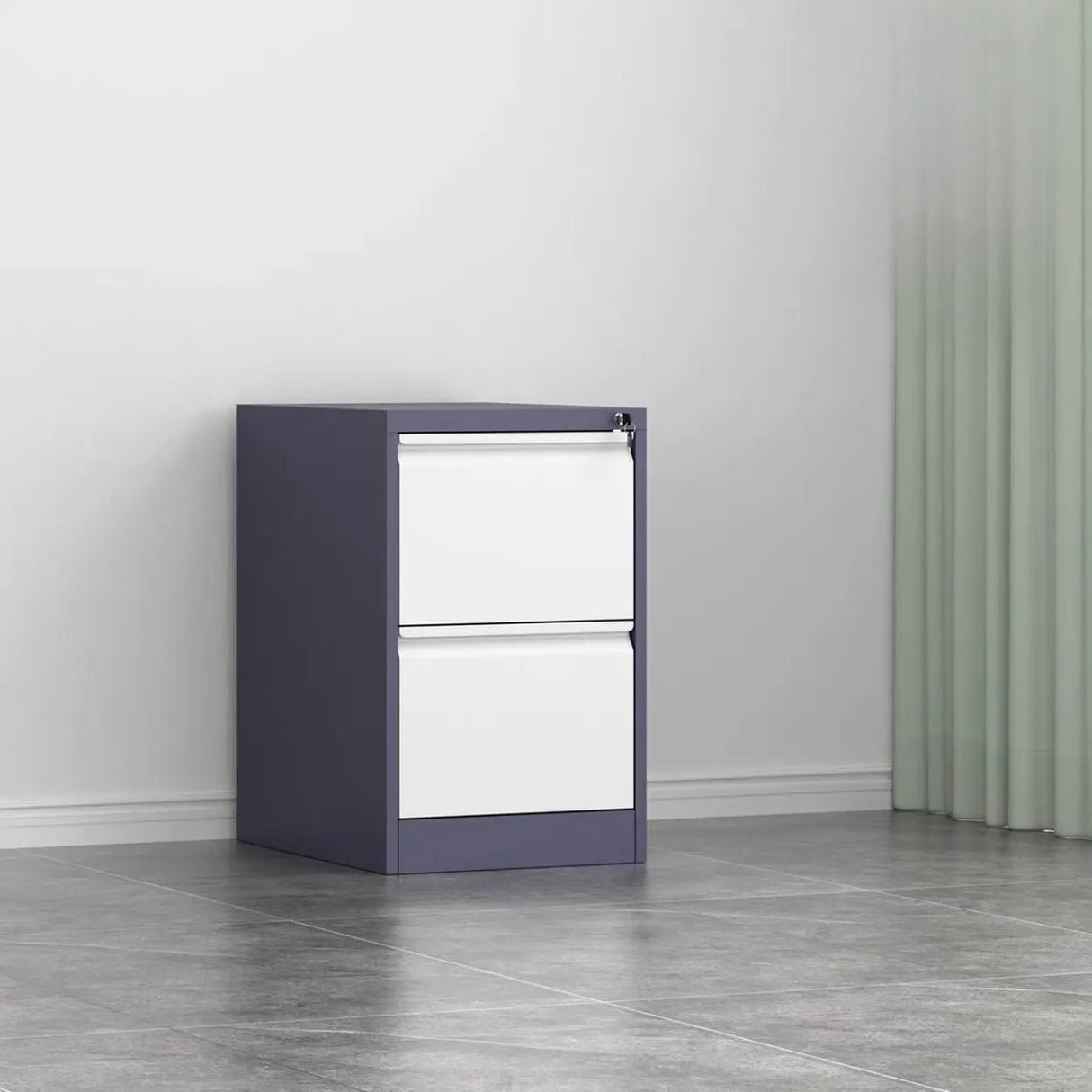 Metal White Lockable Storage Vertical Filing Cabinet Image - 7