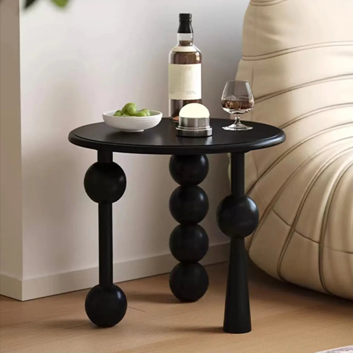 Mid-Century Modern Art Tripod Leg Small Wood Coffee Table Image - 3