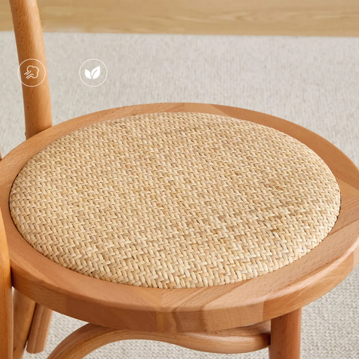 Mid-Century Modern Beech Wood Armless Dining Chair Image - 11