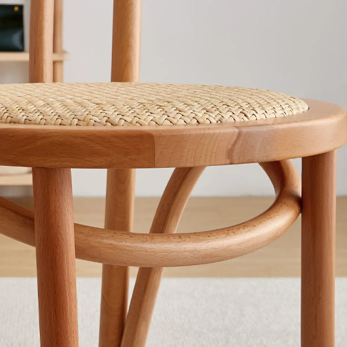 Mid-Century Modern Beech Wood Armless Dining Chair Image - 13