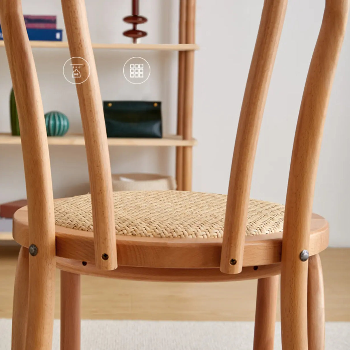 Mid-Century Modern Beech Wood Armless Dining Chair Image - 15