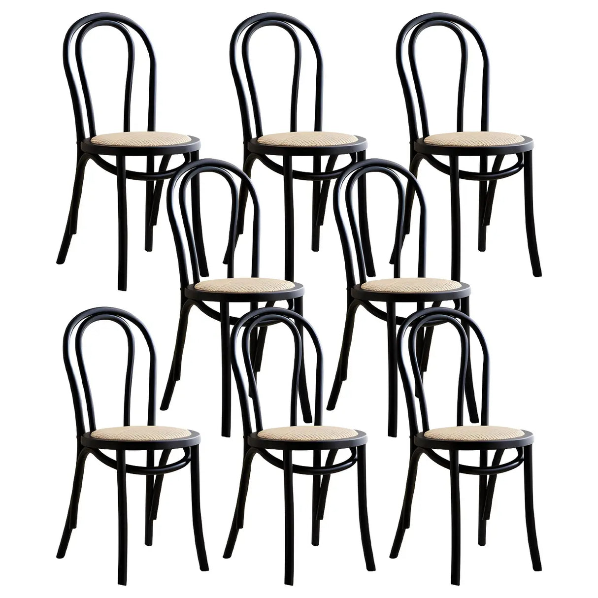 Mid-Century Modern Beech Wood Armless Dining Chair Image - 20