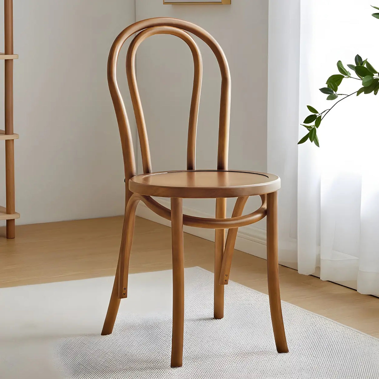 Mid-Century Modern Beech Wood Armless Dining Chair Image - 22