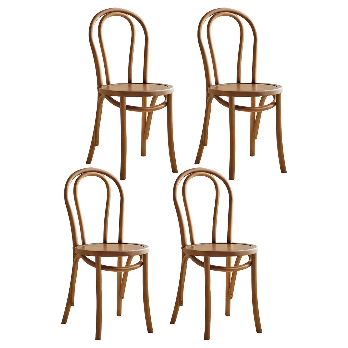 Mid-Century Modern Beech Wood Armless Dining Chair Image - 24