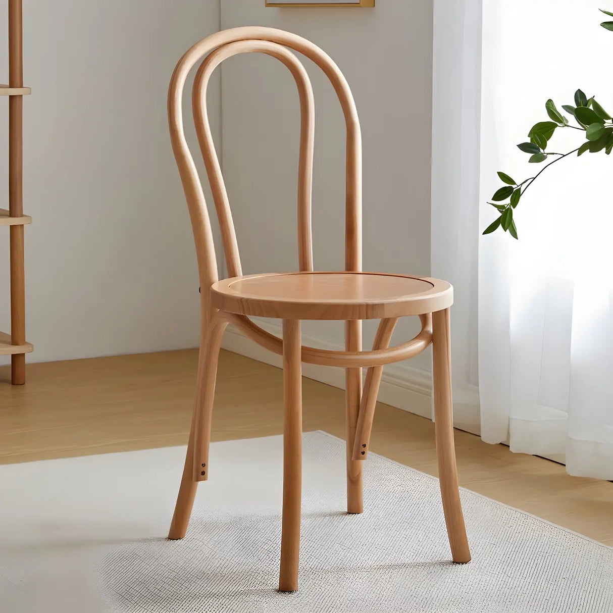 Mid-Century Modern Beech Wood Armless Dining Chair Image - 27