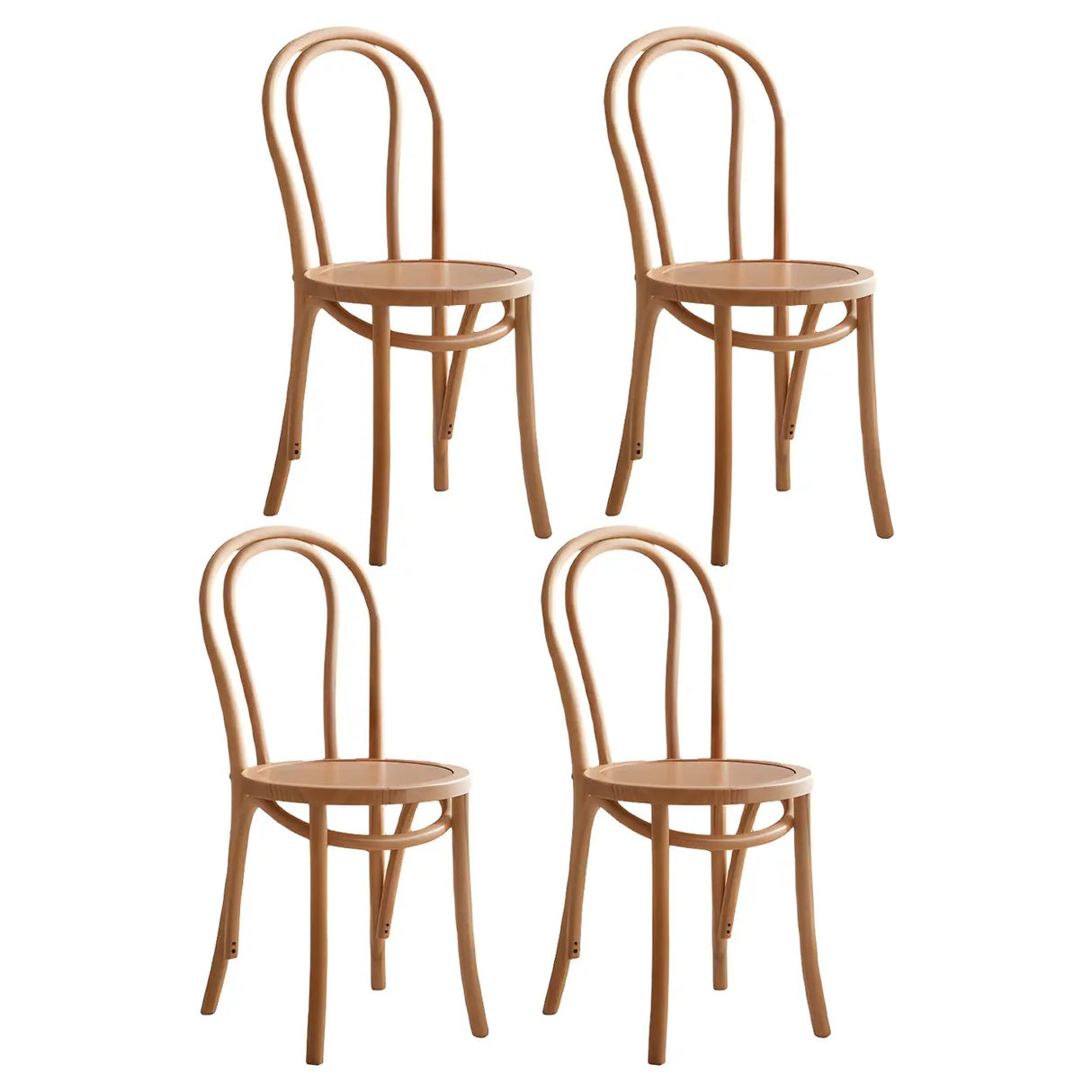 Mid-Century Modern Beech Wood Armless Dining Chair Image - 29