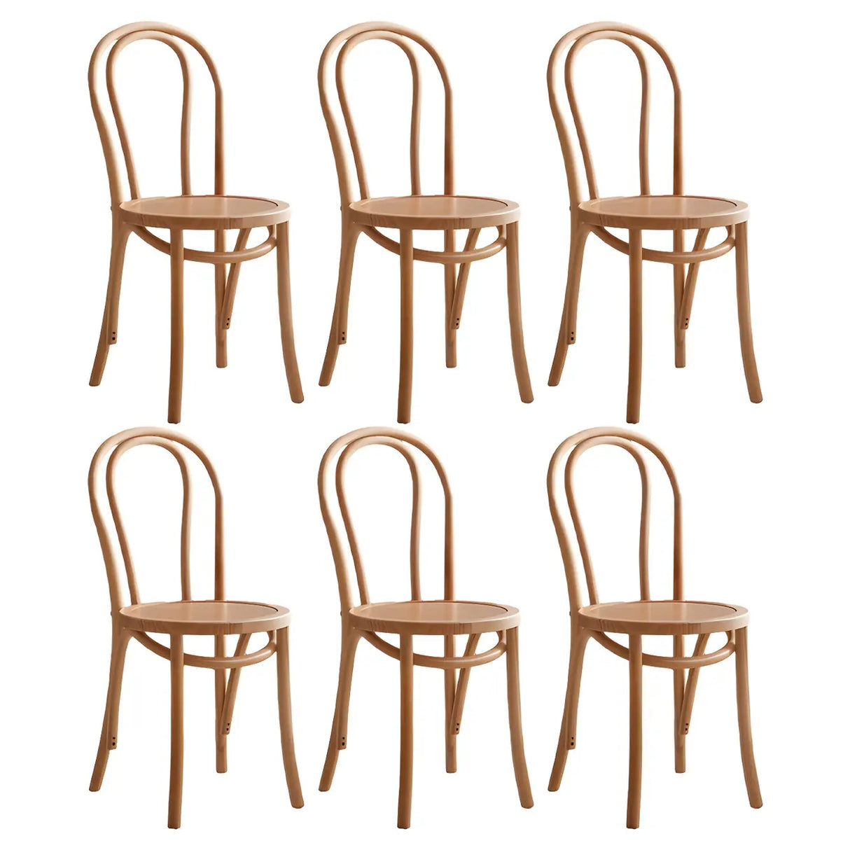 Mid-Century Modern Beech Wood Armless Dining Chair Image - 30