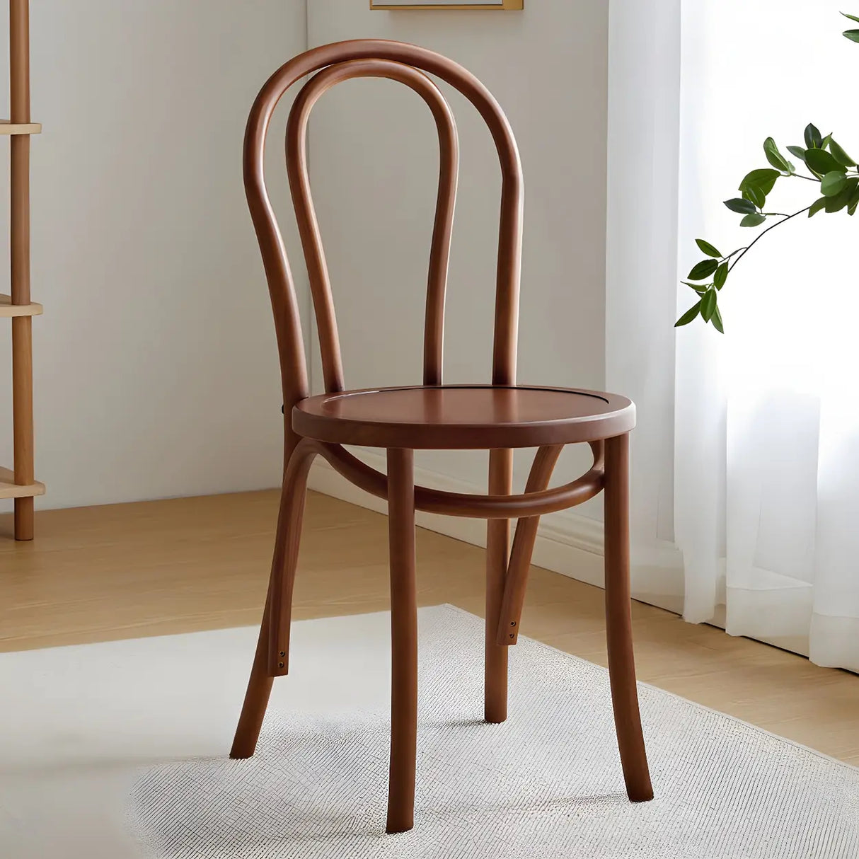 Mid-Century Modern Beech Wood Armless Dining Chair Image - 32