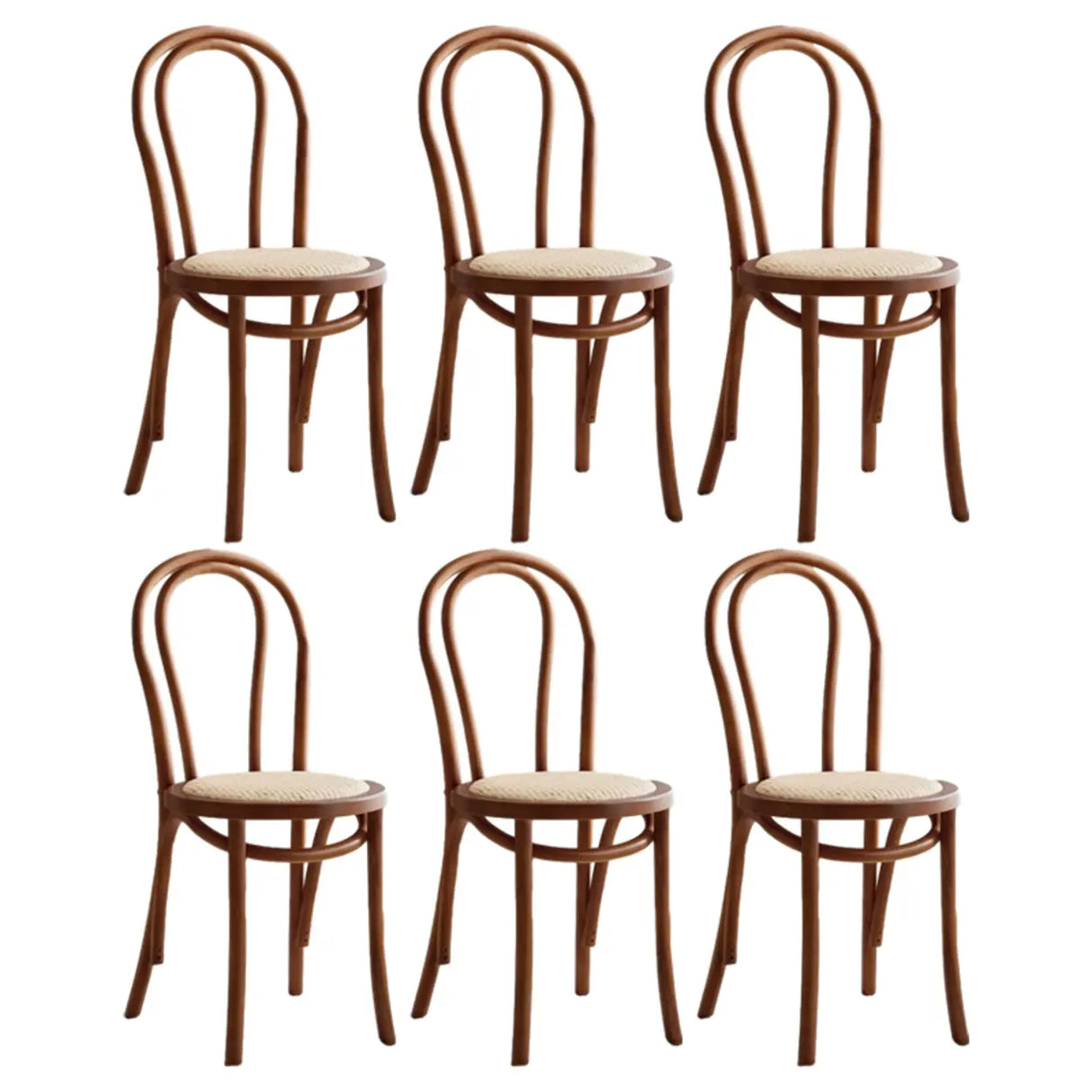 Mid-Century Modern Beech Wood Armless Dining Chair Image - 45