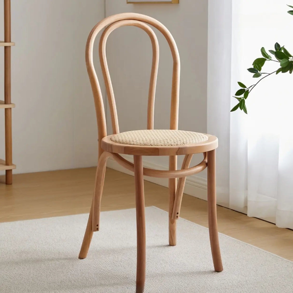 Mid-Century Modern Beech Wood Armless Dining Chair Image - 47