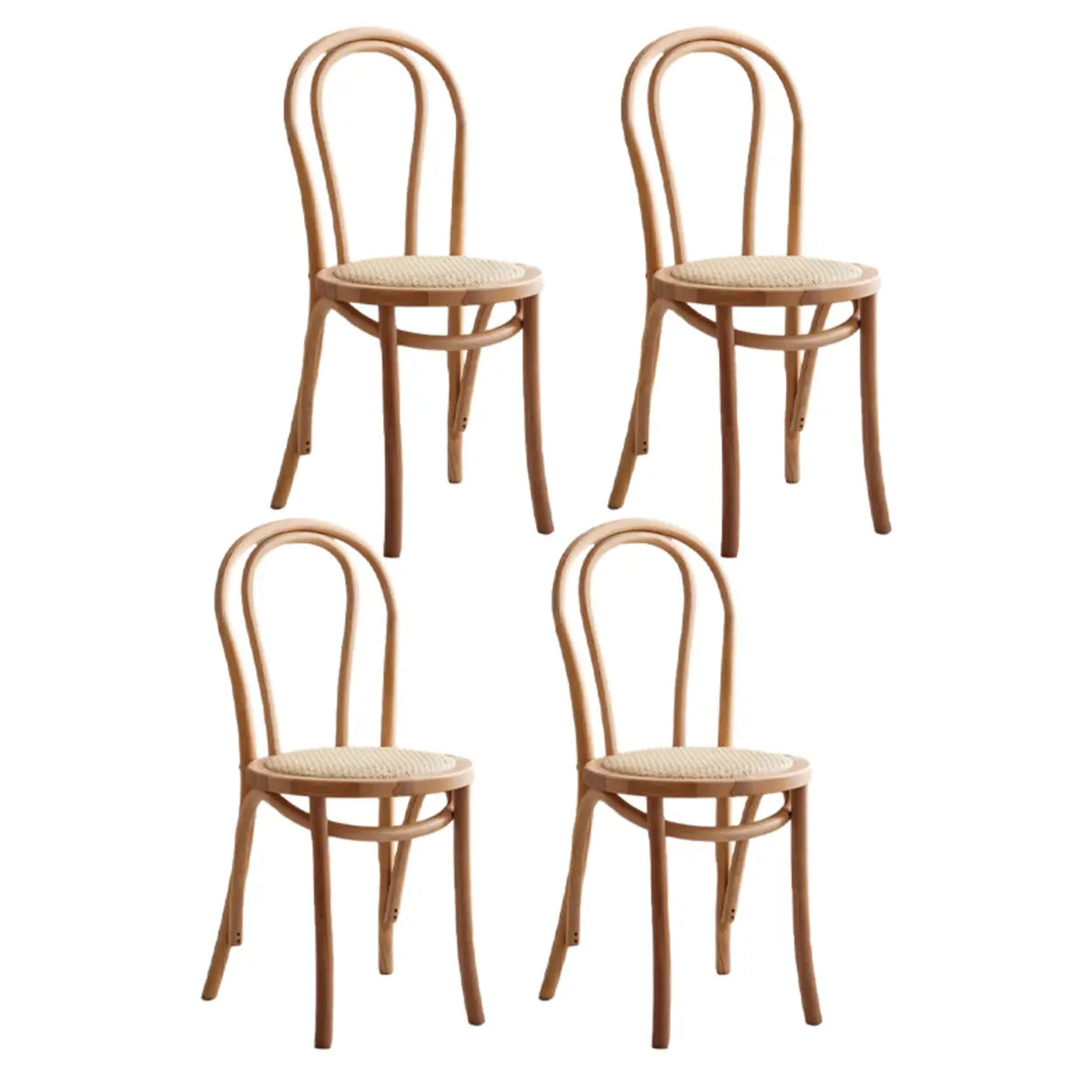 Mid-Century Modern Beech Wood Armless Dining Chair Image - 49