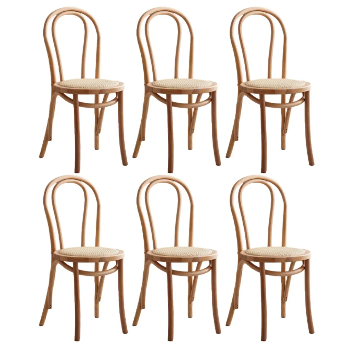 Mid-Century Modern Beech Wood Armless Dining Chair Image - 50