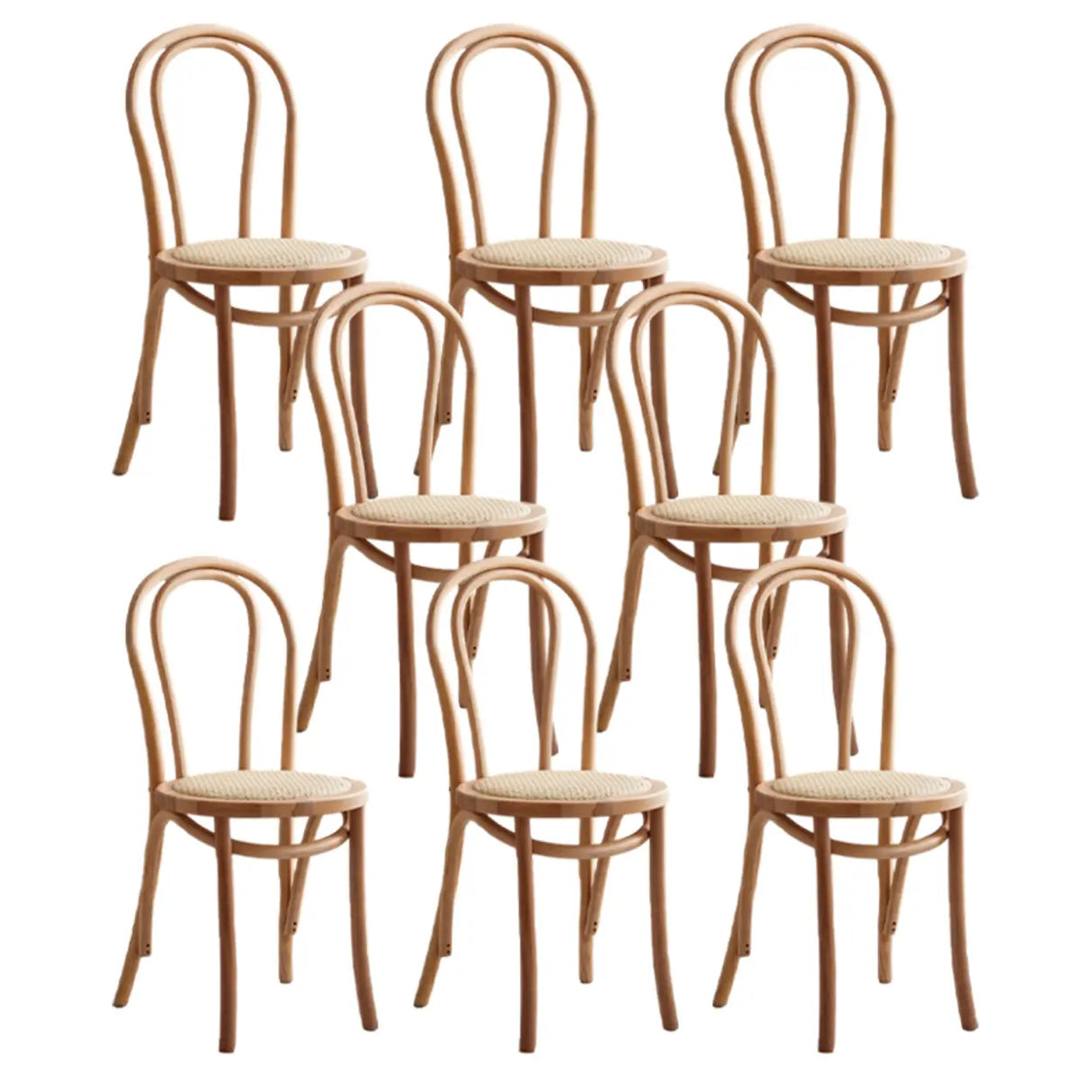 Mid-Century Modern Beech Wood Armless Dining Chair Image - 51